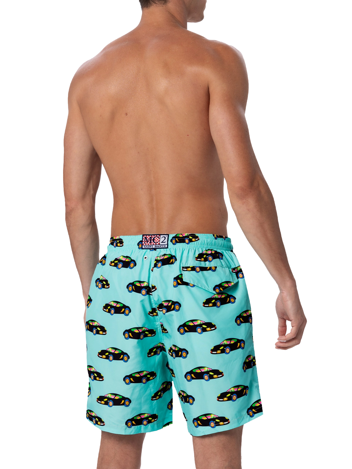 Costume da bagno da uomo in tessuto leggero Illuminazione con stampa automobile Lodola |MARCO LODOLA SPECIAL EDITION