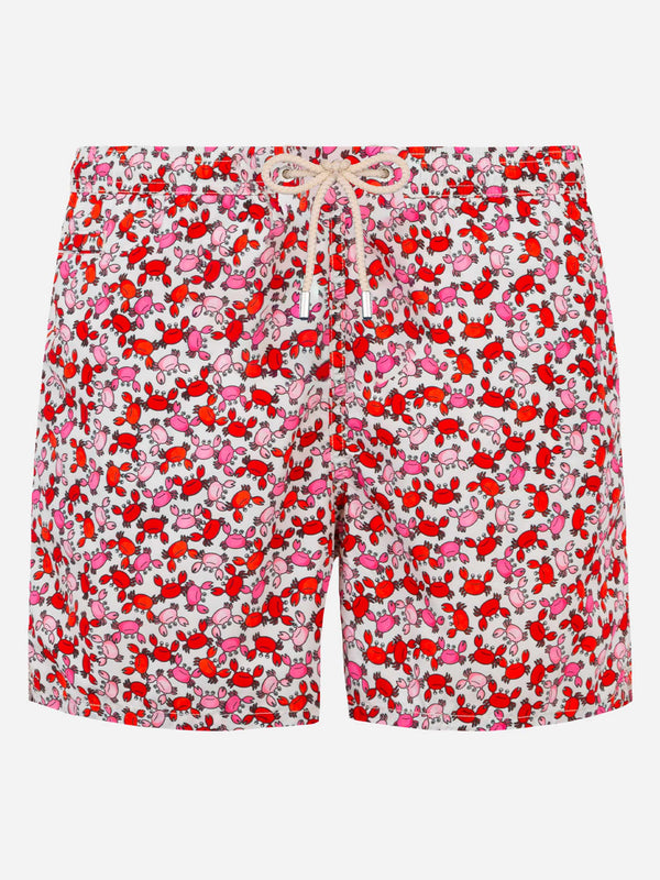 Man swim shorts with crabs print