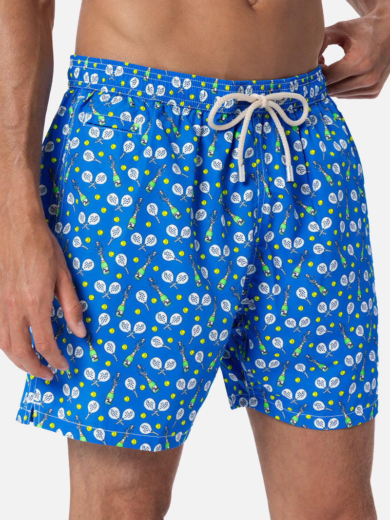 Herren-Badeshorts aus leichtem Stoff Lighting Micro Fantasy mit Padel-Gewinner-Aufdruck