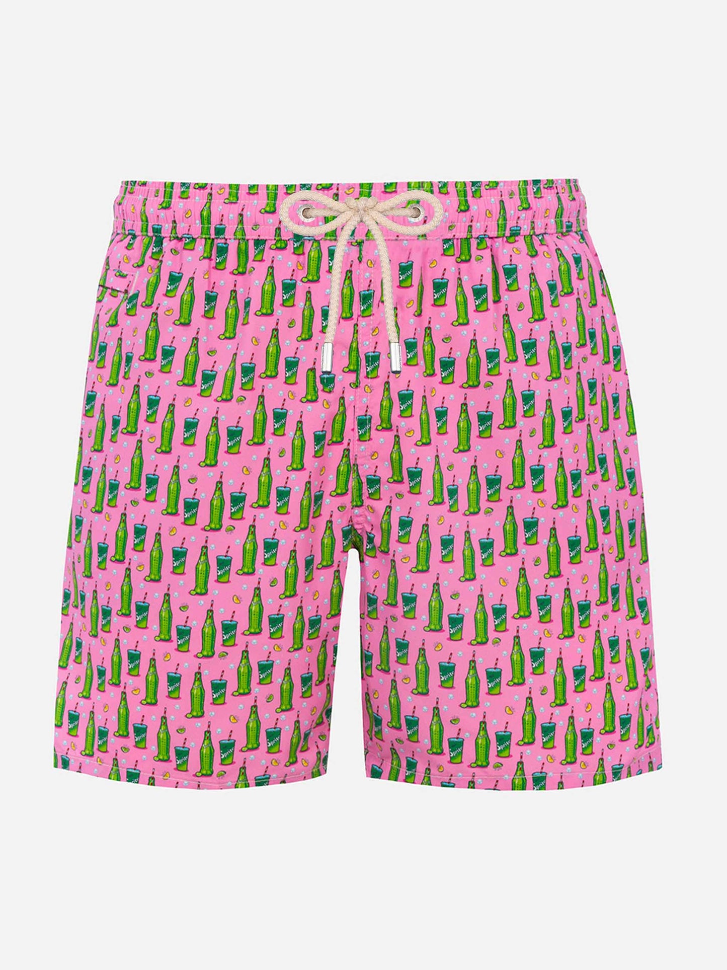 Man lightweight fabric swim-shorts Lighting Micro Fantasy with Sprite print | THE COCA COLA COMPANY SPECIAL EDITION