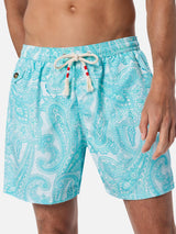 Herren-Badeshorts Lighting 70 aus leichtem Stoff mit Paisley-Print