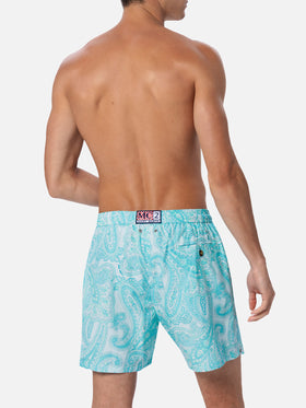 Herren-Badeshorts Lighting 70 aus leichtem Stoff mit Paisley-Print