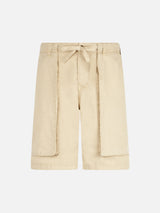 Man beige bermuda with side pockets