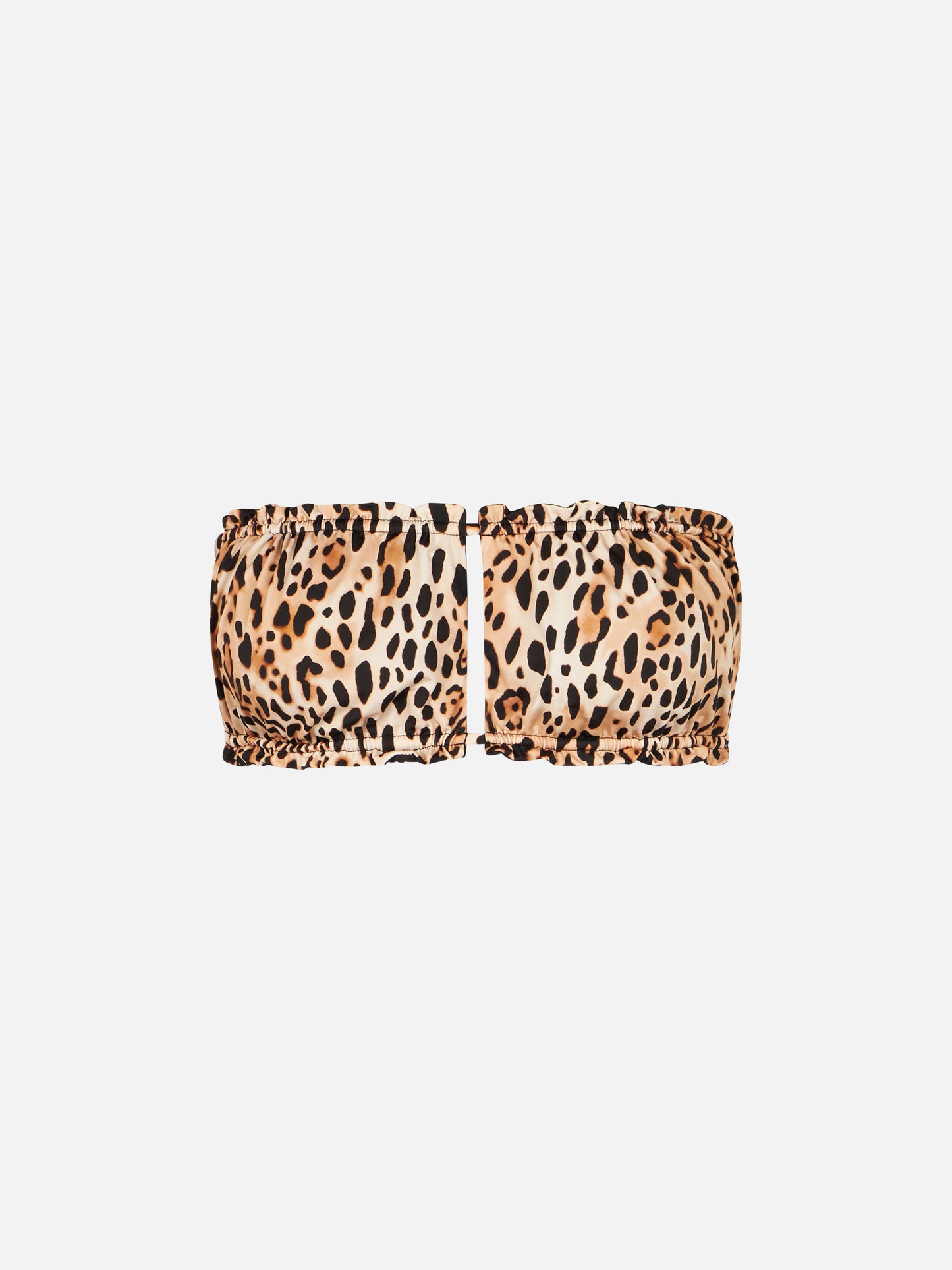 Costume da bagno donna top a fascia con stampa leopardata