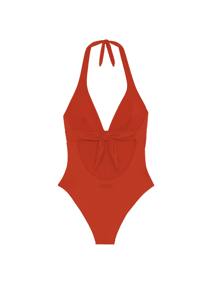 Oranger Marylin-Badeanzug für Damen