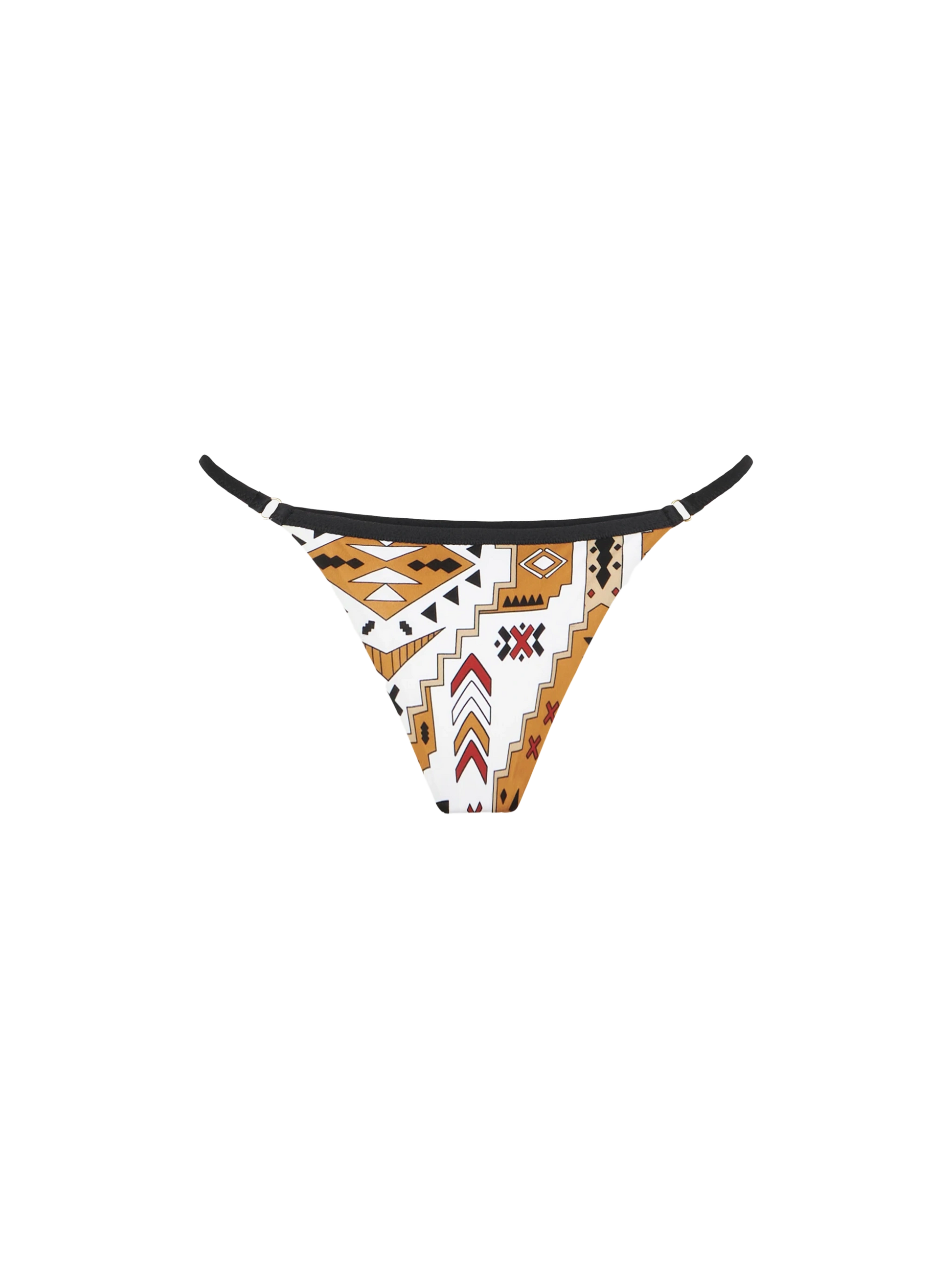 Woman cheeky swim briefs Jodene with aztech print - MC2 Saint Barth