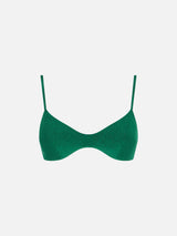 Green lurex top bralette