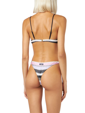 Damen-Bralette-Bikini mit Chevron-Muster