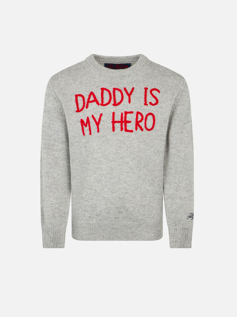 Maglia da bambino con ricamo Daddy is my hero