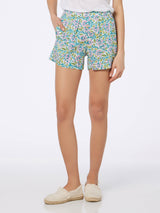 Woman cotton flower pull up shorts Meave