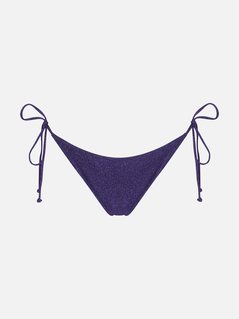 Woman purple swim briefs