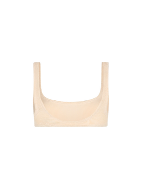 Woman beige classic crinkle bralette Naima