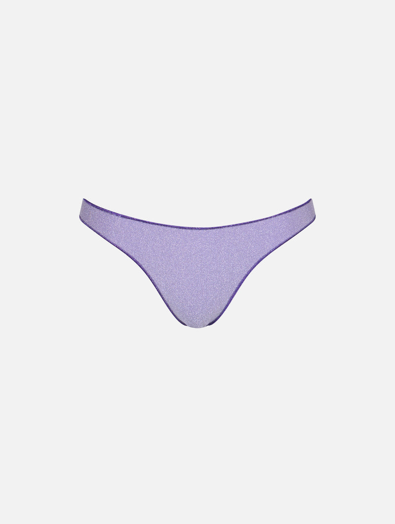 Woman lilac lurex cheeky swim briefs Naomi