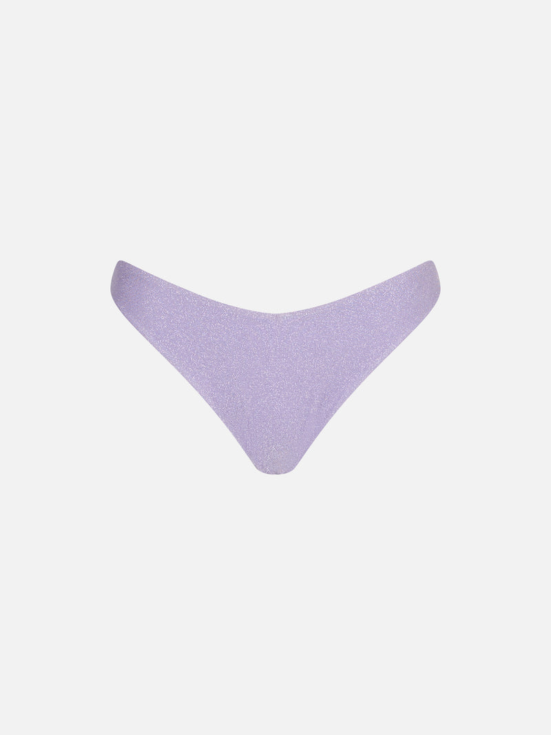 Slip da bagno da donna lurex sgambato