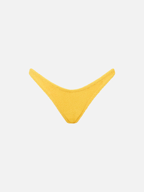 Woman yellow crinkle swim briefs - MC2 Saint Barth