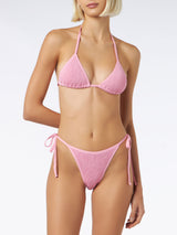 Woman crinkle triangle bikini