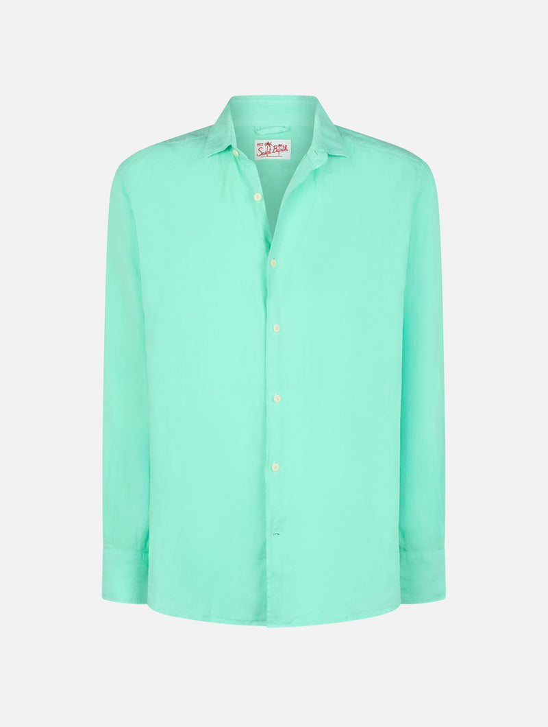 Man mint green linen shirt Pamplona