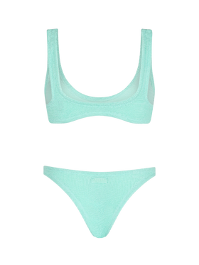 Bikini da donna crinkle verde salvia Pamy Naomi