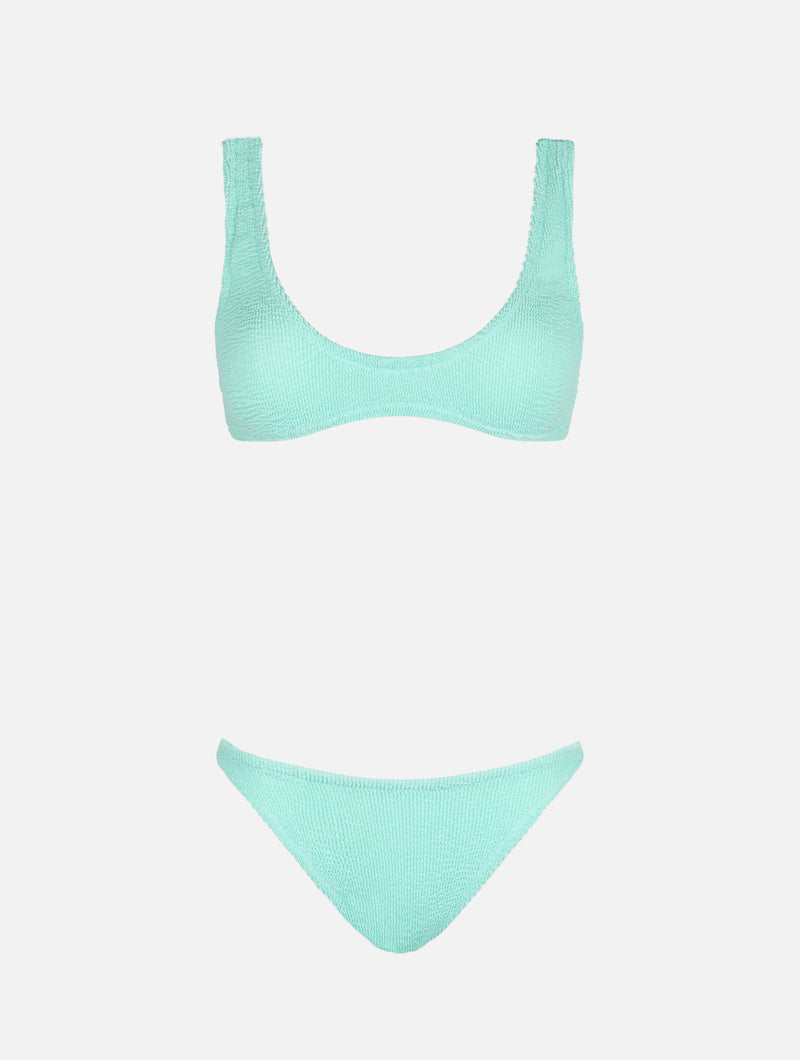 Bikini da donna crinkle verde salvia Pamy Naomi