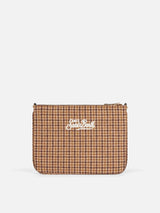 Pouch a tracolla  Parisienne con motivo mini check