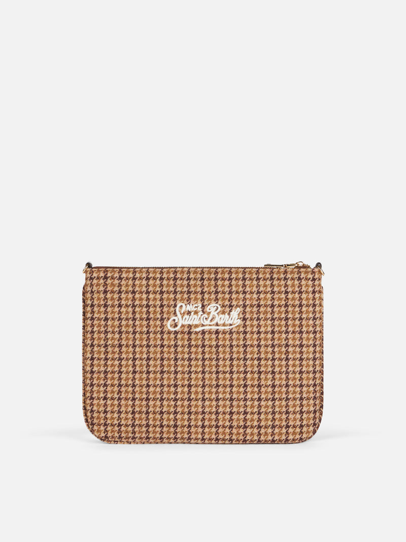 Pouch a tracolla  Parisienne con motivo mini check