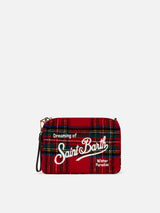 Pouch a tracolla Parisienne con motivo tartan