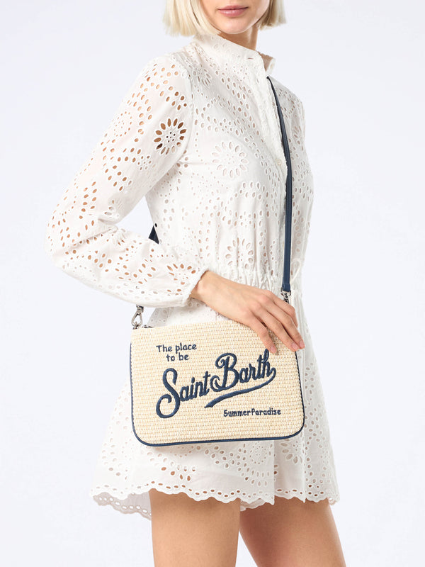 Parisienne-Strohclutch mit Saint-Barth-Stickerei