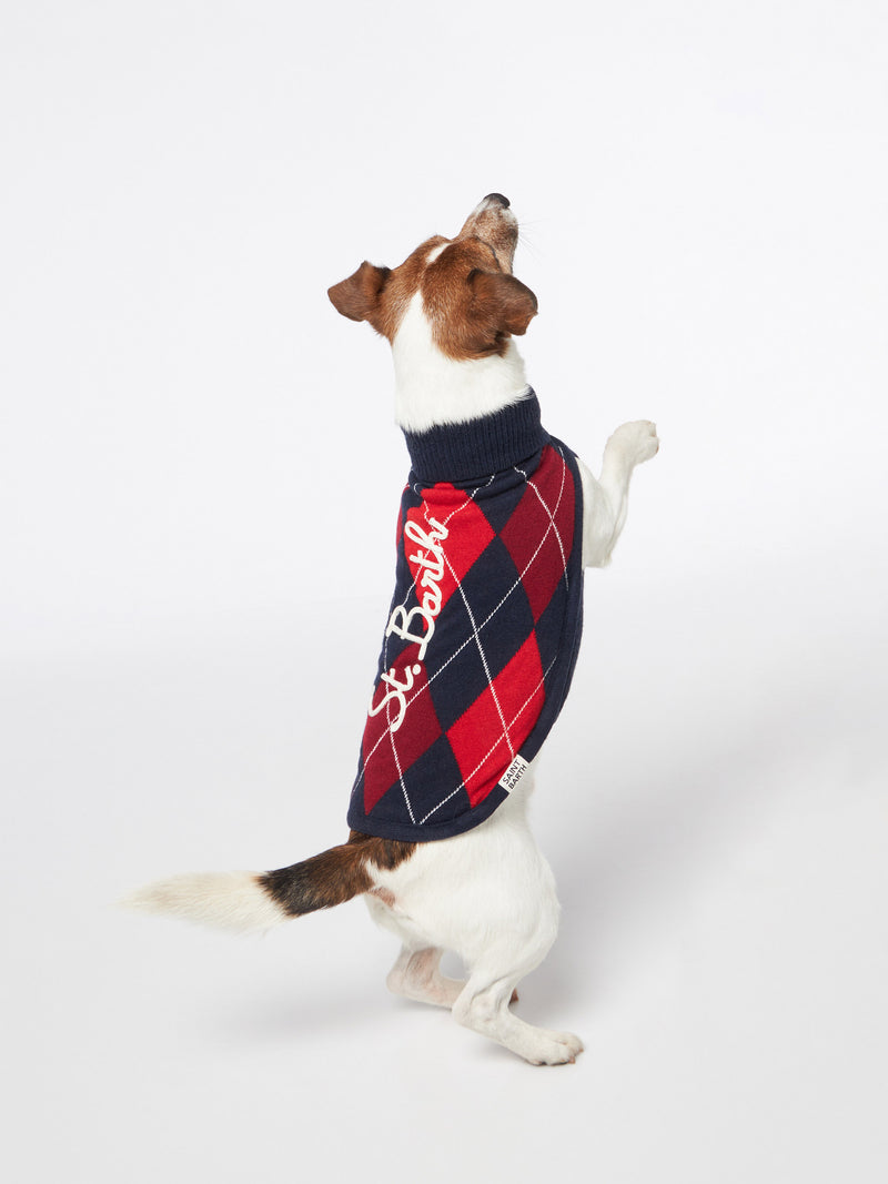 Maglia per cani con stampa Argyle