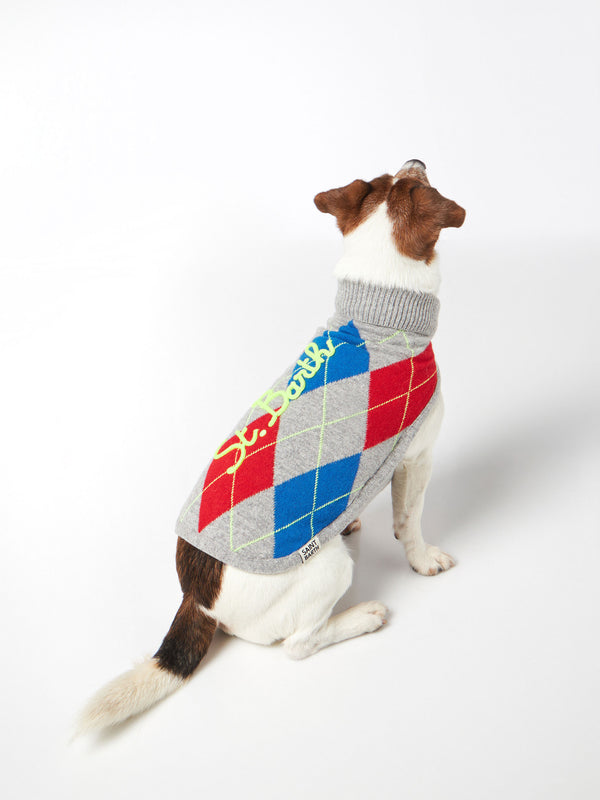 Maglia per cani con stampa Argyle