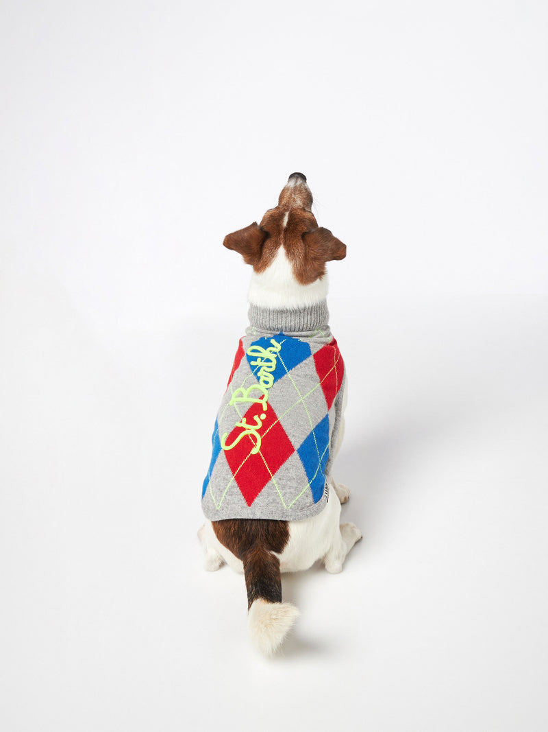 Maglia per cani con stampa Argyle