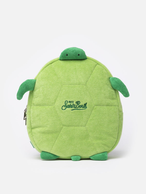 Terry backpack with turtle shape