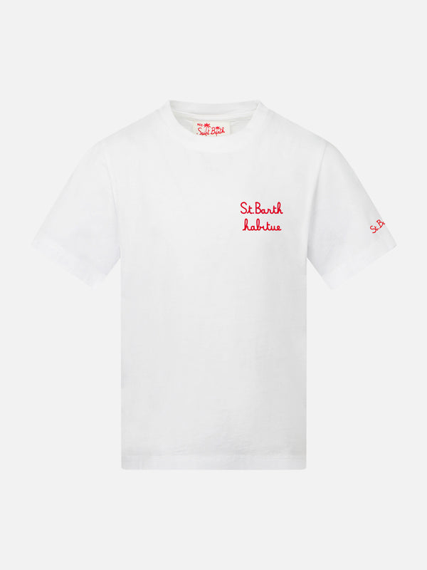 Jungen-T-Shirt mit St.-Barth-Habitué-Stickerei