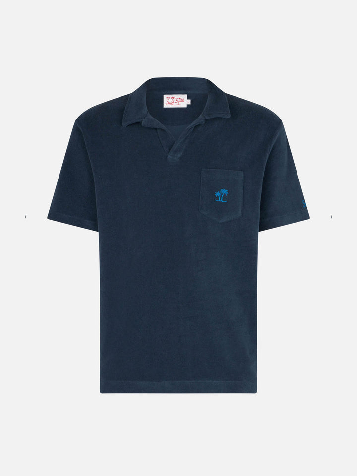 Boy navy blue terry polo Powel - MC2 Saint Barth