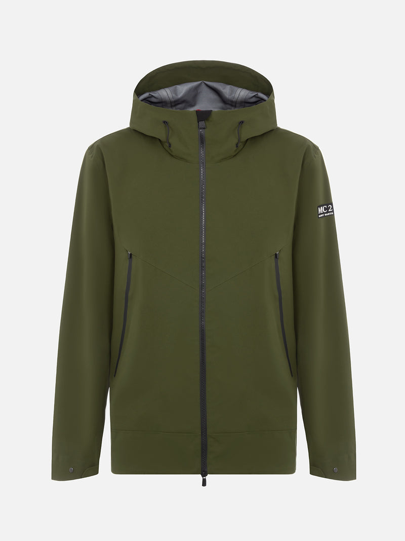 Man military green 3-layers hooded jacket Parson