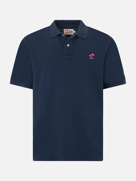 Man navy blue terry shirt Riviera - MC2 Saint Barth
