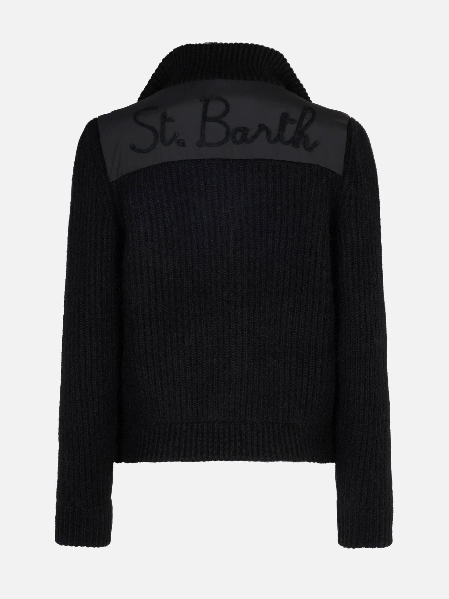 Wattierte Damenjacke mit Strickärmeln