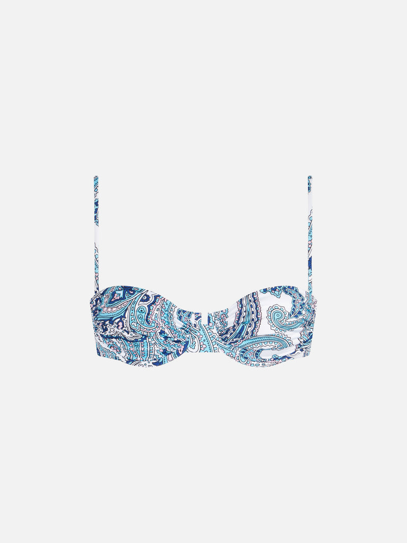 Bügel-Bralette für Damen mit Paisley-Print