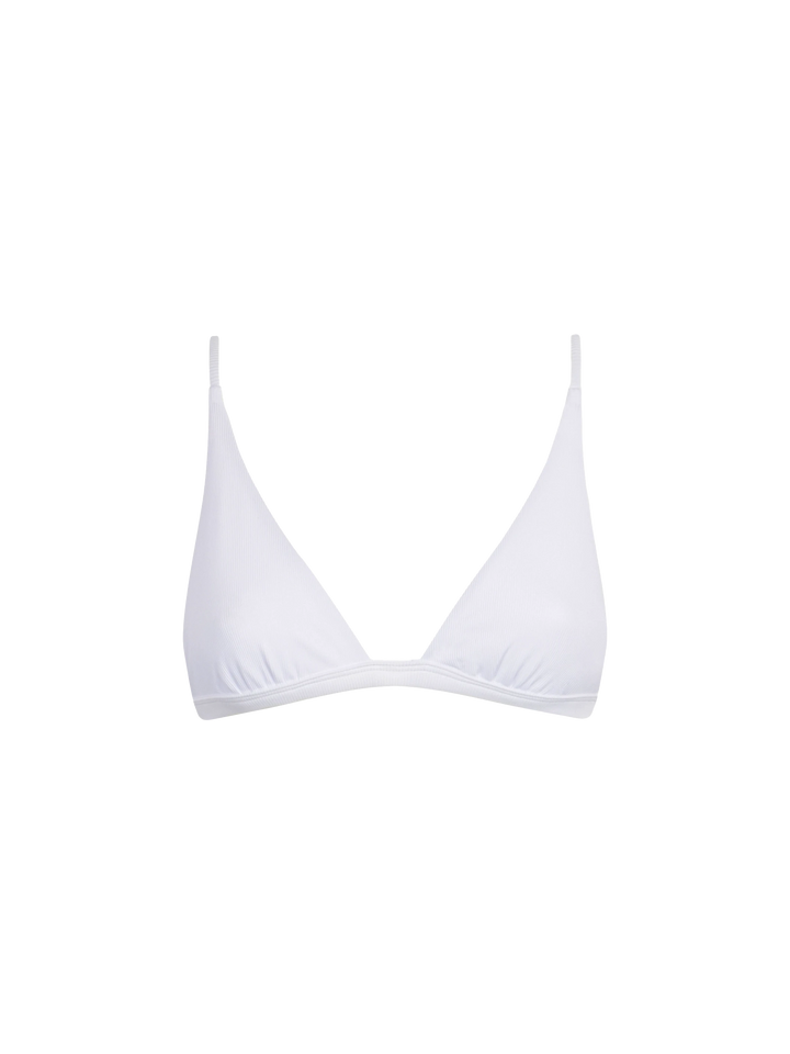 White ribbed triangle