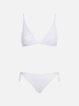 Weißer Triangel-Bikini für Damen