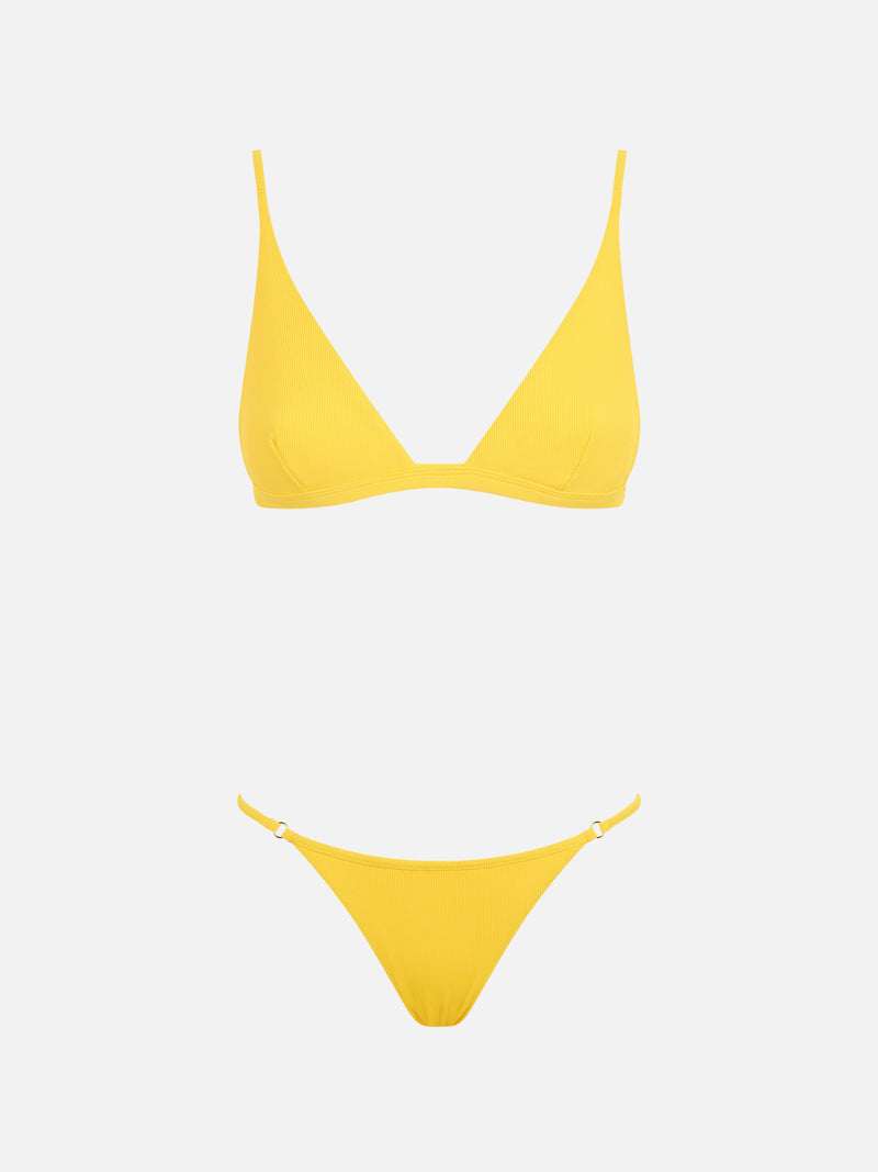 Bikini da donna a triangolo giallo