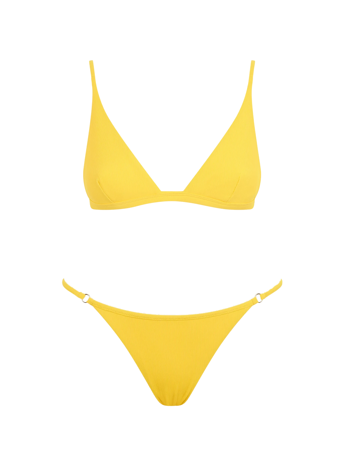 Triangolo a costine giallo senape