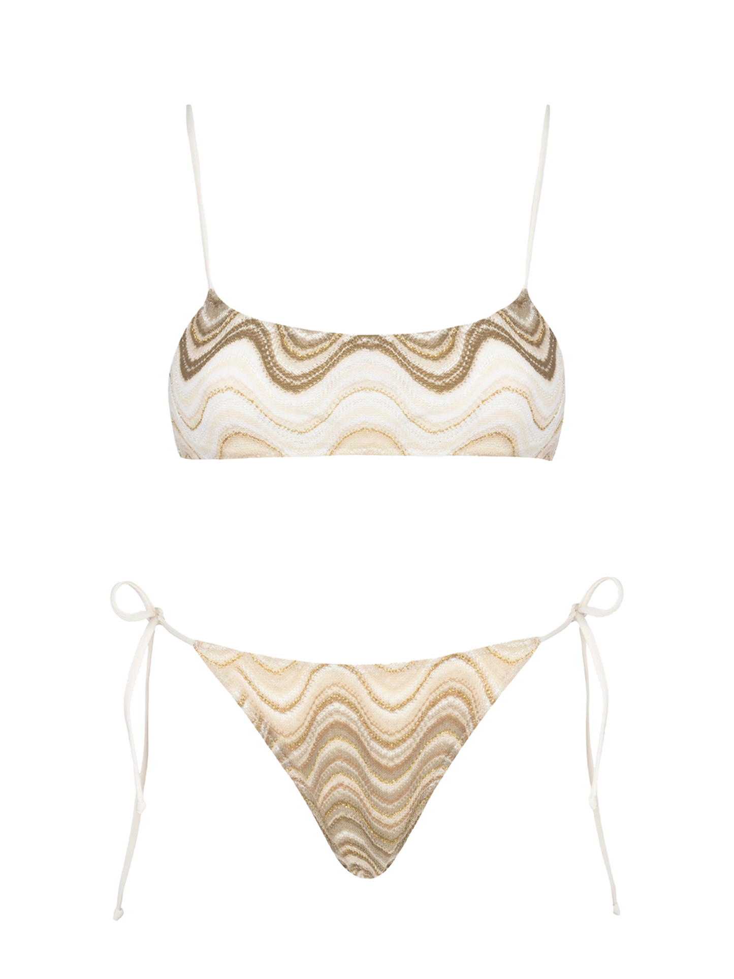 Bikini a bralette da donna in maglia raschel Sadie Marielle