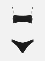 Woman black lurex bralette bikini Sadie Naomi