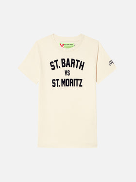 T-shirt da bambino con St. Barth vs St. Moritz
