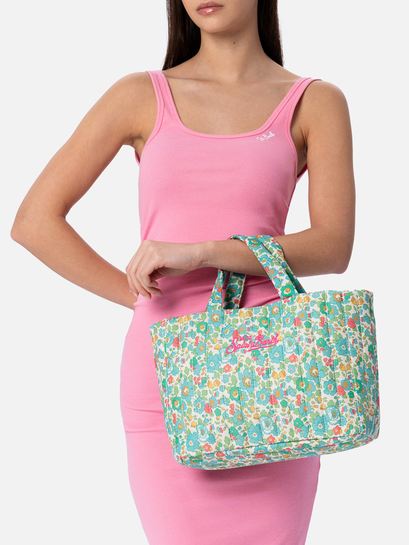 Borsa media Soft Tote trapuntata Betsy | REALIZZATO CON TESSUTO LIBERTY