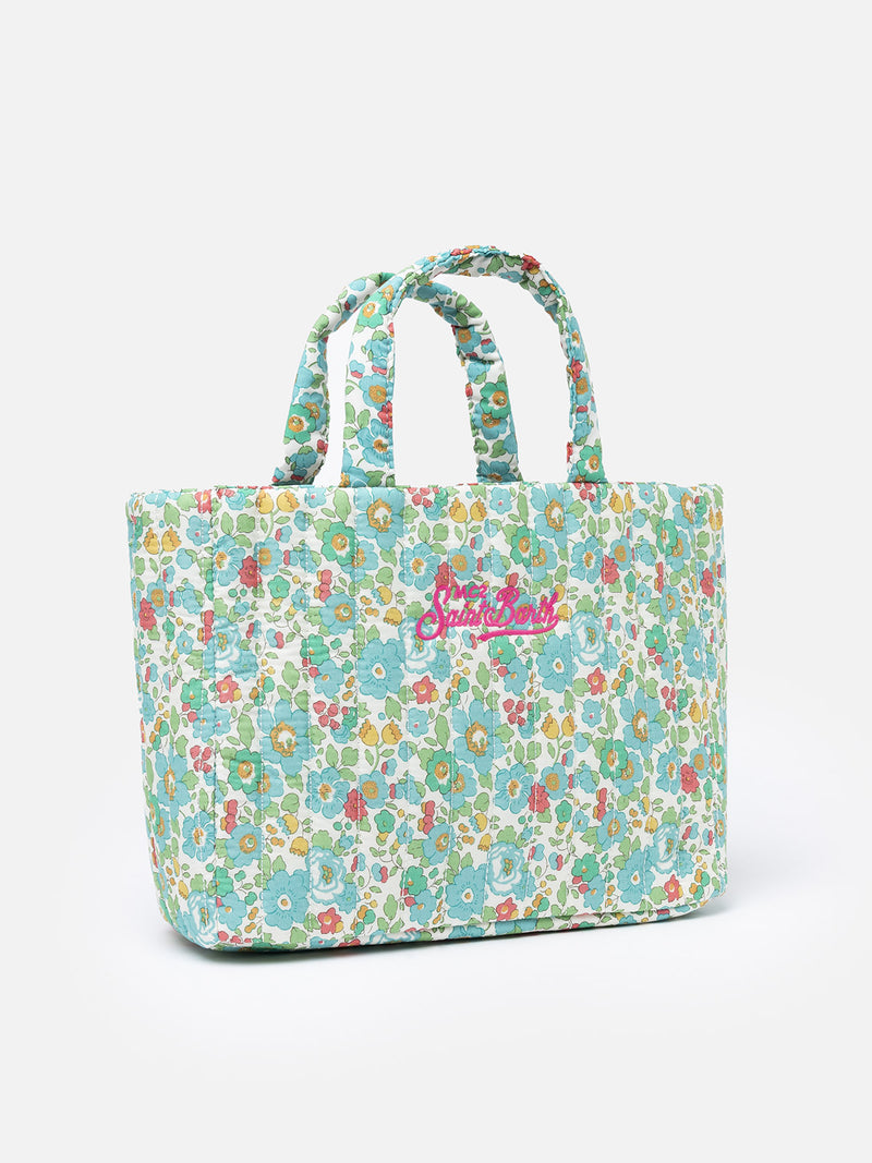 Borsa media Soft Tote trapuntata Betsy | REALIZZATO CON TESSUTO LIBERTY