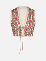 Woman embroidered padded vest