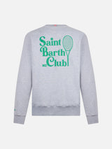 Man crewneck grey sweatshirt with Saint Barth MC2 Club print