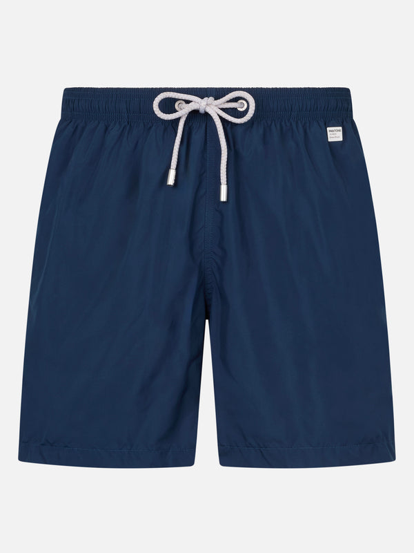 Marineblaue Badeshorts aus leichtem Stoff für Herren Lighting Pantone | PANTONE SPECIAL EDITION