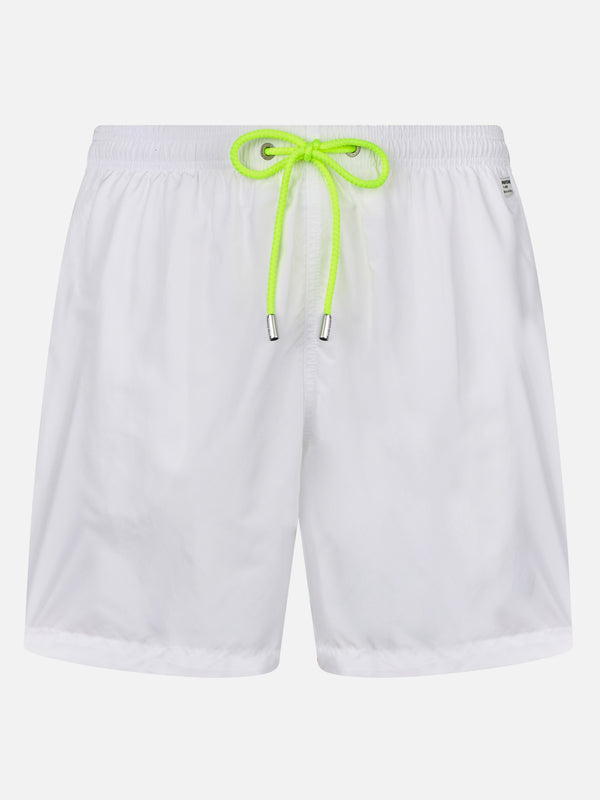 Weiße Herren-Badeshorts aus leichtem Stoff Lighting Pantone | PANTONE-SONDERAUSGABE